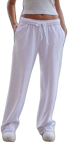 Solid Color Drawstring Sweatpants For Lounging, Loose Fit Drawstring Sweatpants For Lounging, Full Length Drawstring Sweatpants, Loosely Fitted Full Length Sweatpants With Drawstring, Comfortable Straight Sweatpants With Drawstring, Gray Wide Leg Sweatpants With Drawstring, Gray Wide-leg Sweatpants With Drawstring, Straight Sweatpants With Drawstring For Leisure, Comfy Jogging Pants With Pockets