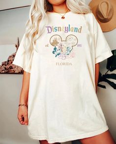 Matching Disneyland Outfits, Summer Crew Neck Shirt For Disney Fan Events, White T-shirt For Disney Trips In Summer, Summer Short Sleeve Shirt For Disney Fan Events, Disney Letter Print Relaxed Fit T-shirt, White Crew Neck Top For Disney Trips, Disney Summer Shirt With Letter Print, Short Sleeve T-shirt With Letter Print For Disney Trips, Letter Print Short Sleeve Tops For Disney Trips