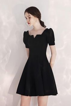 Women Dresses, Dresses For Women Online - SheProm.com Class Dress Classy, Classy Dresses Elegant Formal Short, Black Dress Elegant Short, Short Black Dress Outfit Party, Black Dress Classy Short, Black Dress For Graduation, Black Party Dress Short, Party Dresses For Teens, Classic Party Dress