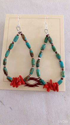 * Handmade item *925 Sterling silver * Gemstone: Natural Turquoise , shell and Red Coral Stone *Dangle drop Earrings *Free gift box *Free shipping in USA *Ready to ship *Thank you for looking and check out more items in my Etsy shop for more great items and deals! *Https://www.etsy.come/shop/abq925 Artisan Turquoise Beaded Hand-strung Earrings, Artisan Turquoise Teardrop Beaded Earrings, Turquoise Artisan Beaded Earrings, Artisan Hand-strung Dangle Earrings, Artisan Hand-strung Earrings For Gift, Turquoise Hand-strung Earrings For Gift, Red Coral Stone, Red Stone Earrings, Antler Earrings