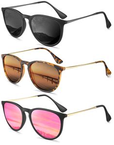 PRICES MAY VARY. Unique Style Design: Our womens sunglasses frame brings together the retro style and today's latest features. The metal temples with end tips make sure the sunglasses womens stay in place, and the round lenses give your outfit a classy touch. The fluid shape of the frame is designed to suit different face shapes. The frames are available in different colors such as solid, transparent, and tortoiseshell patterns to match different styles of outfits Perfect for Fashion and Practic Trendy Sunglasses For Women, Sunglasses Retro, Trendy Sunglasses, Kids Luggage, Retro Sunglasses, Sunglasses For Women, Eyewear Accessories, Polarized Lenses, Travel Gear