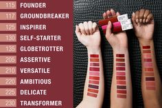 Super Stay Matte Ink Swatches, Ink Swatches, Lip Colours, Lipstick For Dark Skin, Dream Makeup, Whiter Teeth