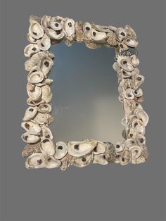 there is a mirror made out of shells