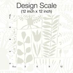 the design scale is shown with numbers and plants