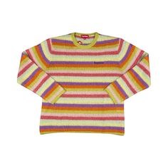 Find SUPREME Striped Mohair Sweater 'multi on Editorialist. Supreme Striped Mohair Sweater 'Multi' Designer Multicolor Winter Sweater, Supreme Sweater, Mohair Sweater, Striped Sweater, Top Brands, Men Sweater, Multi Color, Print Design, Stripes