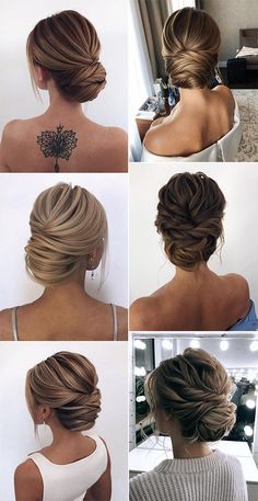 the back of a woman's head with different hair styles