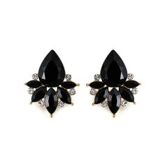 PRICES MAY VARY. Art Deco Antique Vintage Pear Jet Black Onyx Rhinestone Bridal Bridesmaid Wedding Prom Cluster Earrings Elegant and Glamorous Art Deco Antique reproduction black rhinestone cluster earrings Size approx: 1" inches long x .75" inches wide Great gift for collectors and lovers of antique vintage style Perfect Gatsby party, bridal, wedding, prom, costume ball formal event accessory These charming black rhinestone antique style pierced earrings will add a touch of sparkle and elegance Black Pearl Earrings, Formal Jewelry, Deco Retro, Ashes Jewelry, Retro Jewelry, Rhinestone Bridal, Bridesmaid Wedding, Cluster Earrings, Black Rhinestone