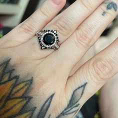 Gift For Valentine, Unique Gift For her, Valentine Gits, Ring for Valentine Black Stone Jewelry, American Diamond Ring, Design Engagement Ring, Ring Black Stone, Propose Ring, Black Onyx Engagement Ring, Diamond Ring Wedding, Onyx Engagement Ring, Wedding Ring For Women