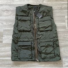 Oversized Gilet/Fisherman Vest, Nwt, Nasty Gal Size Us 0, Oversized Fit Brand New With Tags Drawstring Around High Waist So Ability To Cinch Women's Vest, Coats Jackets Women, Womens Vest, Oversized Fits, Vest Jacket, Coats For Women, High Waist, Coats Jackets, Jackets For Women