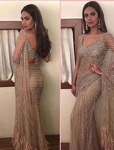 Net Saree Blouse Designs, Net Saree Blouse, Latest Saree Trends, Latest Saree Blouse, Netted Blouse Designs, Indian Sari Dress, Latest Saree, Fancy Sarees Party Wear, Indian Fashion Saree