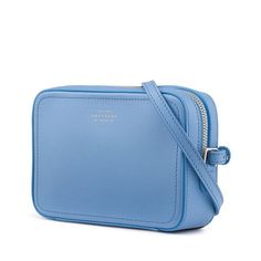 Panama Mini Crossbody Bag in Nile Blue calf leather | Smythson Large Pouch, Crossbody Wallet, Mini Crossbody Bag, Mini Crossbody, Phone Wallet, Kate Spade Crossbody, Michael Kors Jet Set, Panama, Calf Leather