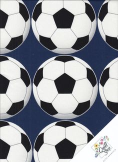 a bunch of black and white soccer balls