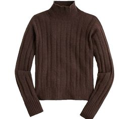 Nwt J. Crew Ribbed Mock Neck Sweater In Super Soft Yarn Color Brown Style Bm209 Fabric: Alpaca /Polyamide/Merino Wool Blend Size Small Length 24" Pit To Pit 21" New Tags Attached. Thank You!! Crew Neck Outfit, Brown Crewneck, Blend S, Fall Pullover, Mockneck Sweater, Brown Sweater, Mock Neck Sweater, Fall Sweaters, Soft Yarn