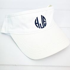 Our favorite visor! Super cute, soft cotton visor hats keeps the sun off your skin! Perfect for the beach, pool, or athletics.•Soft Cotton•Adjustable Closure•Unisex Fit____________All of our products are professionally embroidered (not vinyl or screen print) in our Marietta, GA studio.Personalization is Included!Full Alphabet Previews & Color Options Here:https://www.etsy.com/shop/MariettaMonogramsGA?section_id=32932068 White Flat Bill Sun Hat For Outdoor, White Adjustable Snapback Sun Hat, Casual White Breathable Sun Hat, White Outdoor Visor With Upf 50+, Curved Brim Baseball Cap For Summer Golf, White Visor With Upf 50+ For Outdoor, Casual Summer Visor For Sports Events, Summer Golf Baseball Cap, Adjustable Upf 50+ Curved Visor