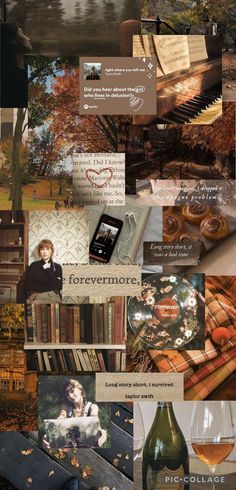 a collage with many different pictures and words