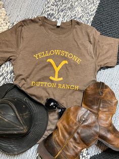 The perfect tee for the Yellowstone fan. unisex fit. Girls and Guys love it. super soft tee. great quality tee Yellowstone Clothes, Yellowstone Theme Party, Yellowstone Tshirt, Yellowstone Party, Yellowstone Merchandise, Yellowstone Ranch, Life Romanticized, Shein Clothes, Diy Shirts