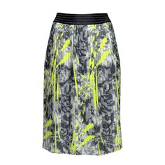 We present an effortlessly elegant design with this knee-length skirt. Boasting a pleated silhouette, this skirt is adorned with an all-over abstract print, offering an intriguing design that showcases our brand's contemporary aesthetic. It will be a perfect and comfy fit with the elasticated waistband. Printed on recycled polyester fabric for a better world. Care: Dry Clean Composition: 100% Recycled Polyester Fabric Skirt, Recycled Polyester Fabric, Gifts For New Mums, Contemporary Aesthetic, Knee Length Skirt, Comfy Fits, Independent Designers Fashion, Jacket Sale, Recycled Fabric