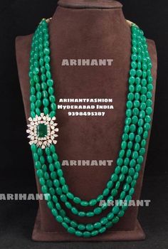 Emrald Beeds Necklace Diamond, Hyderabadi Jewelry, Mangalsutra Design, Locket Design, Jewelry Pakistani, Black Beads Mangalsutra Design, Beads Collection, Diamond Earrings Design, Gold Jewelry Simple Necklace