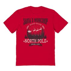 He'll love showing off his holiday spirit with this Men's Santa's Workshop Christmas Graphic Tee. FEATURES Crewneck Short sleeveFABRIC & CARE Cotton Machine wash Imported Size: XXL. Color: Red. Gender: male. Age Group: adult. Santa's Workshop, Christmas Graphic, How To Show Love, Graphic Tee Shirts, Mens Graphic Tee, This Man, Holiday Spirit, Fabric Care, Gender Female