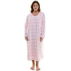 You'll sleep comfortably in this women's Croft & Barrow long sleeve nightgown. Click on this INTIMATES & SLEEPWEAR GUIDE to find the perfect fit and more! You'll sleep comfortably in this women's Croft & Barrow long sleeve nightgown. Click on this INTIMATES & SLEEPWEAR GUIDE to find the perfect fit and more! FEATURES Medium weight Features lace trim Soft velour construction 3-button front Long sleeves V-neckFIT & SIZING Relaxed loose fit 50-in. length from shoulder to hemFABRIC & CARE Polyester Machine wash and tumble dry low Imported Size: 2X. Color: Arlas Check. Gender: female. Age Group: adult. Long Sleeve Nightgown, Petite Size Chart, Sleep Shirt, Womens Size Chart, Croft & Barrow, Sleep Comfortably, Getting Cozy, Petite Size, Medium Weight