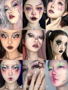 Negative Space Makeup, Cute Clown Makeup, Make Up Inspiration, Eye Makeup Designs, Crazy Makeup, Clown Makeup