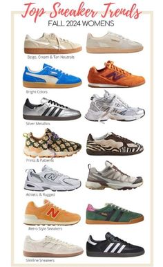 Fall Sneakers For Women, Women Trendy Shoes, 2024 Women Sneakers Trends, Shoes For Winter 2024, Fall 2024 Sneaker Trends, Trend Sneakers 2024 Woman, Women Shoes 2024 Trends, Fall 2024 Sneakers, Sneakers Fall 2024