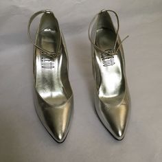 Beautiful, Rich Color, Sexy Stilettos. Stilleto Shoes, Silver High Heels, Leather Silver, Rich Color, Shoes Women Heels, Ankle Strap, Dress Shoes Men, Oxford Shoes, Dress Shoes