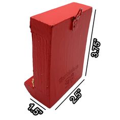 a red box is shown with measurements for the bottom and side sides to show it's size