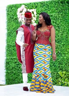 Kente lookbook Series Kente Dress Styles Classy Wedding, Traditional Marriage, Happy Couples