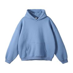 Blue Hoodie Aesthetic, Oversized Blue Hoodie, Kawaii Logo, Light Blue Sweatshirt, Light Blue Hoodie, Brimless Hat, Loose Hoodie, Blue Sweatshirt, Blue Hoodie