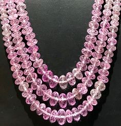 Pink Polished Round Bead Necklaces, Pink Round Polished Bead Necklaces, Pink Faceted Rondelle Beads Jewelry, Pink Rondelle Jewelry With Faceted Beads, Pink Faceted Oval Beads Jewelry, Pink Oval Faceted Beads Jewelry, Pink Polished Round Beads, Pink Round Faceted Beads, Elegant Pink Rondelle Beaded Necklace