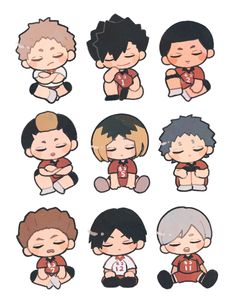 Haikyuu Cute Chibi, Haikyuu Chibi Sticker, Haikyuu Stickers Printable, Chibi Haikyuu, Haikyuu Stickers, Cute Background Pictures, Haikyuu Nekoma, Haikyuu Funny, Artist Alley