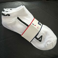 Brand New Fila No Show Socks 8 Pair Only, Opened Package Never Been Used , Multicolors, Size 6-12 , L:8”, Thin, Soft, Machine Wash Cold, Selling The Way It Is Thanks Inv37 Accessories Brand, No Show Socks, Accessories Branding, Hosiery, The Way, White And Black, Socks, Size 6, Women Accessories