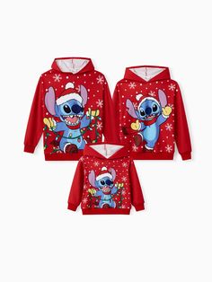 Celebrate the holidays in style with this cozy and comfortable matching outfits set featuring a festive image of Disney's iconic character Stitch.
* Festive Stitch holiday graphic
* Soft and cozy fabric
* One-piece outfit
* Ribbed neckline and cuffs
* Long sleeves
* Pullover style
* Comfortable fit
* Standard length Boys Ugly Christmas Sweater, Stitch Family, December Gift, Mens Ugly Christmas Sweater, Ugly Christmas Sweater Women, Christmas Matching, Mens Sweatshirts Hoodie, Lilo Stitch, Kid Character