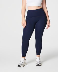 Get the best butt ever with our signature performance fabric with targeted shaping and a contoured waistband. This flattering design is engineered to give you the best rear view...even before squats. Perfect for spin class and boot camp, these leggings support you, while making you look amazing. Look great, it's no sweat™. | Spanx Women's SPANXshape Booty Boost Full Length Leggings Spin Class, Boot Camp, Active Leggings, Performance Fabric, Rear View, Looks Great, Full Length, Leggings, Fabric