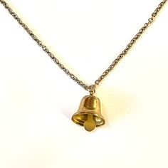 Bell Charm Necklace Dainty Metal Necklaces With Vintage Charm, Costume Jewelry Long Charm Necklaces For Gifts, Costume Jewelry Long Charm Necklace For Gift, Costume Jewelry Charm Necklace For Gift, Classic Vintage Charm Brass Necklace, Vintage Clavicle Chain Necklaces For Everyday, Vintage Necklaces With Adjustable Chain For Everyday, Vintage Necklace With Adjustable Chain For Everyday, Vintage Brass Clavicle Chain Jewelry