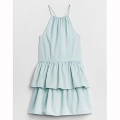 Gap Kids Denim Halter Tier Dress Premium 1969 Denim Light Indigo Wash Halter Straps Cross At Back Shirring At Round Neckline Ruffle, Layered Skirt Tiers Fit And Flare Silhouette 100% Tencel Sizes: S (6-7), M (8), L (10), Xxl (14-16) New With Tag Original Retail Price: $39.95 Tier Dress, Kids Denim, Picture Outfits, Gap Dress, Children Clothes, Gap Kids, Gap Denim, Girls Denim, Layered Skirt