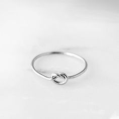 Knot Ring Sterling Silver Everyday Basic Jewelry - J F W Dainty Initial Necklace, Love Knot Ring, Jewelry Knots, Basic Jewelry, Silver Stacking Rings, Knot Ring, Gold Ring Stack, Gold Filled Ring, Love Knot