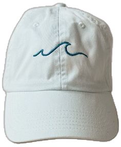 Vacation Hat, White Baseball Cap, Beach Wave, Hat Embroidery, Hat Ideas, White Hat, Summer Hat, Ocean Wave, Tropical Vacation