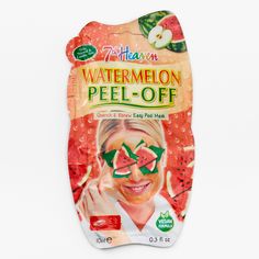 Quench and renew your skinwith this easy-peel, watermelon face mask from 7th Heaven! This mask is suitable for oily, nomal, and combo skin. The peel off action allows for removal of dead skin cells, leaving your skin super soft and squeaky clean. Face Mask by 7th Heaven Peel Off Natural Vegan For oily, combo, & combo skin Directions: Clean & dry your face, empty entire packet & apply thick layer onto the skin, leave mask on until dry, peel off Volume: 10 ml/0.3 fl.oz. Material: Cream - Claire's Watermelon Face Mask, Peel Off Face Mask, Watermelon Face, 7th Heaven, Combo Skin, Blue Agave, Mason Jar Diy, Clean Face, Global Brands