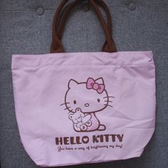 Bag Is Actually Never Used And Has Been On My Shelf For A While. Light Pink Thick Canvas. Has Some Dirt So Will Need A Wash Or Wipe Sizes: 44x31x15 Cm (Not Counting Handles) Sanrio Bags, Sanrio Bag, Y2k Hello Kitty, Hello Kitty Purse, Faux Fur Handbag, Big Tote Bags, Hello Kitty Bag, Fur Handbags, Hello Kitty Pink