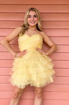 Get ready to be a fool for fashion with our Fool for Tulle Layered Mini Dress! This yellow tulle dress will make you feel like a whimsical goddess with its beautiful layers and stunning design. Perfect for any occasion, this dress will have you looking and feeling absolutely gorgeous! Yellow Tulle Dress, Dresses Photoshoot, Layered Mini Dress, Tulle Dress, The Fool, Make You Feel, Feel Like, Final Sale, How Are You Feeling