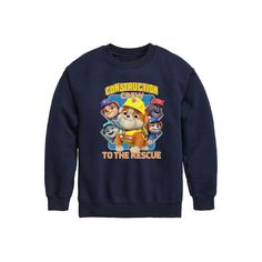 Add the finishing touch to your kid's outfit with this fun Rubble & Crew To The Rescue Crew Fleece Sweatshirt. Add the finishing touch to your kid's outfit with this fun Rubble & Crew To The Rescue Crew Fleece Sweatshirt. FEATURES Crewneck Long sleevesFABRIC & CARE Solid colors: cotton; Heather colors: cotton, polyester Machine wash Imported Size: X Large. Color: Navy. Gender: male. Age Group: kids. Playful Fleece Sweatshirt With Cartoon Print, Playful Fleece Sweatshirt For Fall, Playful Long Sleeve Fleece Sweatshirt, Playful Fleece Sweatshirt With Crew Neck, Playful Fleece Crew Neck Sweatshirt, Playful Crew Neck Sweatshirt With Character Print, Playful Long Sleeve Sweatshirt With Character Print, Blue Character Print Sweatshirt, Blue Long Sleeve Sweatshirt With Character Print