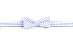 Perfectly suited for a ring bearer or junior usher at a wedding or for everyday wear. 100% Cotton Pre-Tied Boy's Bow Tie Handmade in North Carolina Recommended for ages 2 to 10 Bow is 4" and neck adjusts from 10" to 14" Dry clean only Pre Tied Bow Tie, Boys Bow Ties, Blue Gingham, Ring Bearer, Carolina Blue, Bow Tie, North Carolina