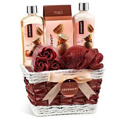 Treat yourself or someone special to the ultimate pampering experience with the Freida and Joe Coconut Bath and Spa Gift Set Basket. This luxurious 5-piece set is meticulously curated for both women and men, ensuring a spa-like retreat in the comfort of home. Soda Cakes, Spa Day Gifts, Care Basket, Spa Basket, Coconut Bath, Gifts Baskets, Scented Body Lotion, Beer Cake, Beauty Products Gifts