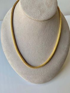 For Sale on 1stDibs - This Classical Etruscan and or Roman style, is woven chain in 22 karat gold with finials ornemented with granulation and is truly timeless. It can be worn Elegant Gold Herringbone Necklace With Curb Chain, Luxury Yellow Gold Herringbone Necklace With Gold Chain, Gold Herringbone Necklace With Box Chain For Formal Occasions, Gold Formal Herringbone Necklace, Formal Gold Herringbone Necklace, Formal Gold Herringbone Chain Necklace, Elegant Yellow Chain Necklace For Formal Events, Luxury Gold Jewelry With Wheat Chain, Elegant Gold Necklace With Wheat Chain