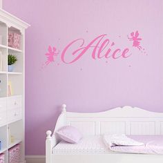 Personalised Fairies with Name Vinyl Wall Sticker Fairy Decal Working Mums, Amazing Spaces, Design Wall, Wall Decal