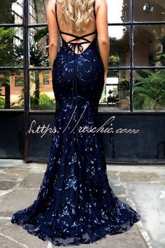 Short Strapless Prom Dresses, Blue Lace Prom Dress, Navy Blue Prom Dress, Spaghetti Strap Prom Dress, Sequin Evening Dresses, Lace Prom Dress, Evening Gown Dresses, Sequin Prom Dresses, Backless Prom Dresses