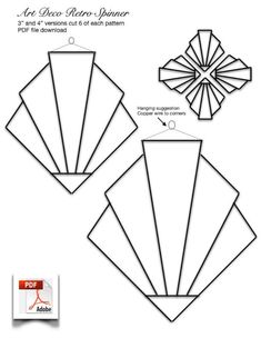 an origami paper pattern with the instructions to make it look like a fan