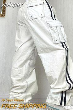 Low Rise Cargo Pants, Pant Jeans, White Pants Women, White Pant, Y2k Jeans, Jeans Cargo, Winter Pants, Wide Leg Pant, Cargo Pants Women